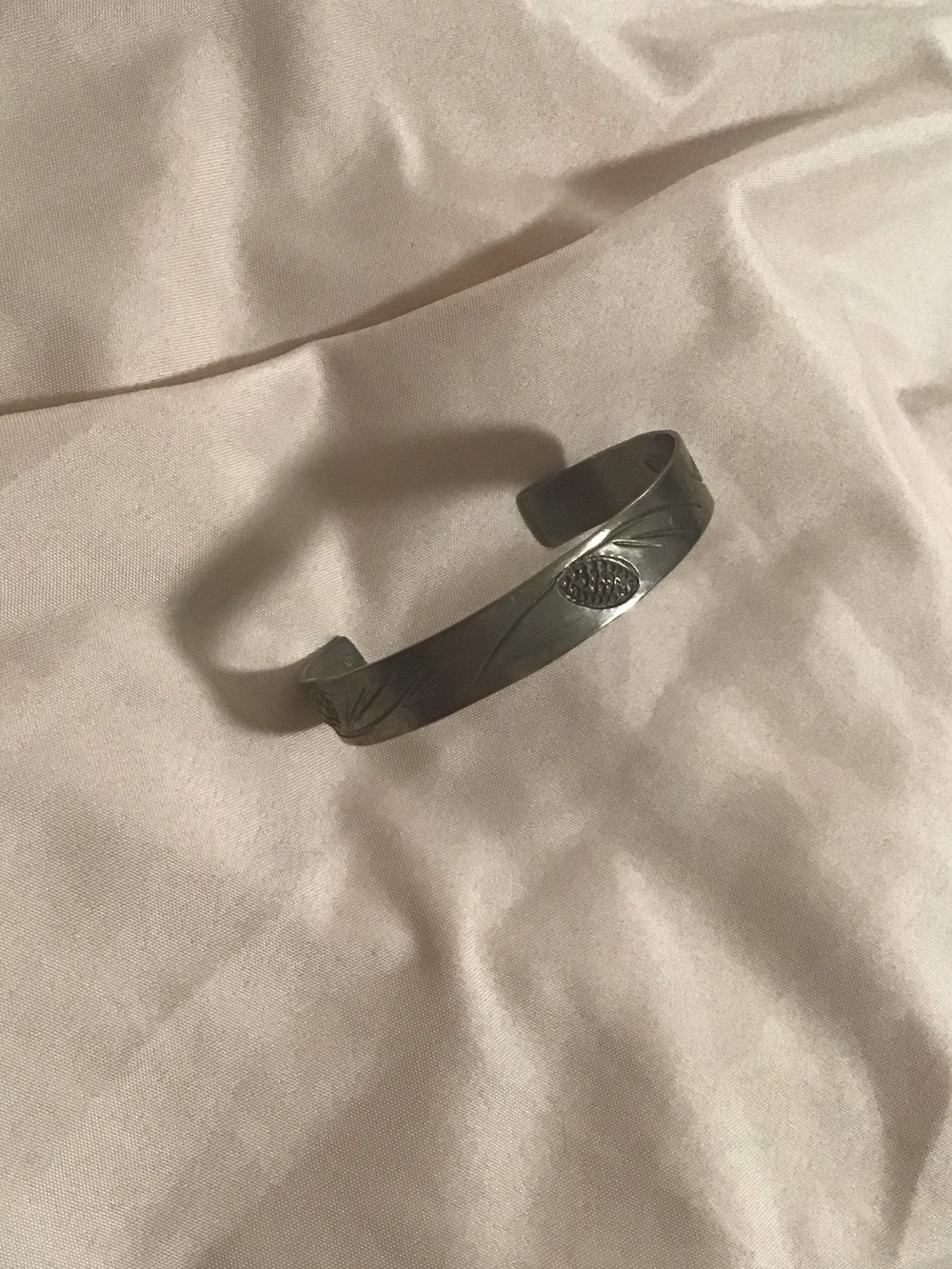 Women’s vintage Silver Engraved Cuff Bracelet